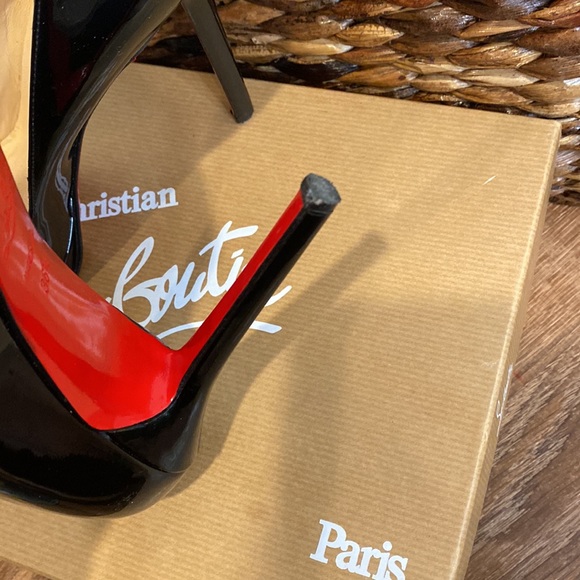 Christian Louboutin Black Patent leather Pigalle Plato 120 - Picture 7 of 12